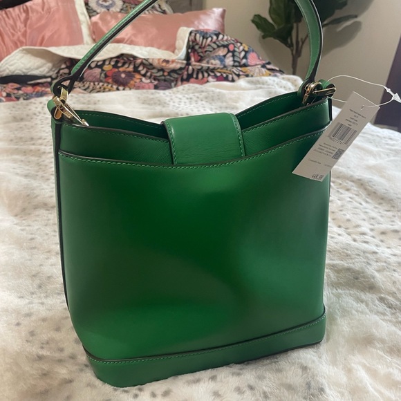 Kate Spade Green Leather Bucket Bag - Picture 2 of 8